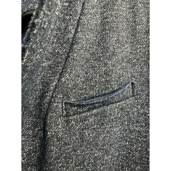 Banana Republic Navy Blue Tweed Blazer Jacket Women’s Sz 10 Pockets Cotton Blend - Picture 11 of 11